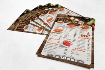 Restaurant menü el ilanı tasarımı